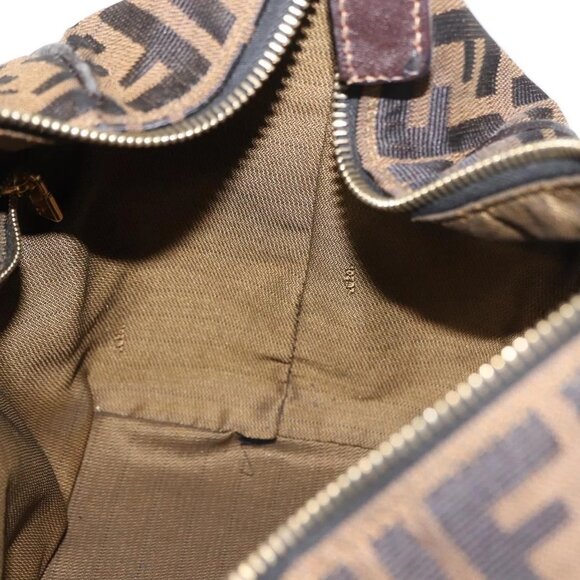 FENDI Zucca Canvas Vanity Bag Black Brown Auth 147545 - Picture 11 of 16